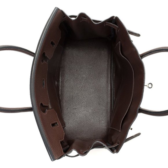 Hermes Birkin 30 cm Chocolat Togo Leather Handbag - Picture 10 of 10